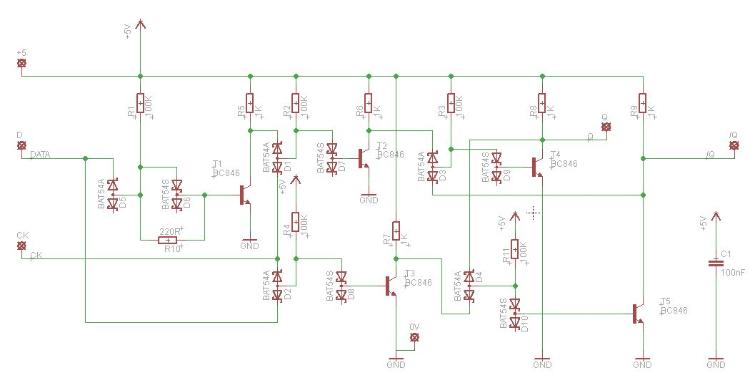 Schematic of DTL  D Flipflop using SMT parts